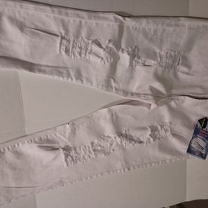 White Size 22 distressed jeans